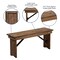 Flash Furniture Rectangle Antique Farm Table , 40"; 96", 40-1/4" W 30"; 17-3/4" H,  XA-FARM-5-GG - alternate 7